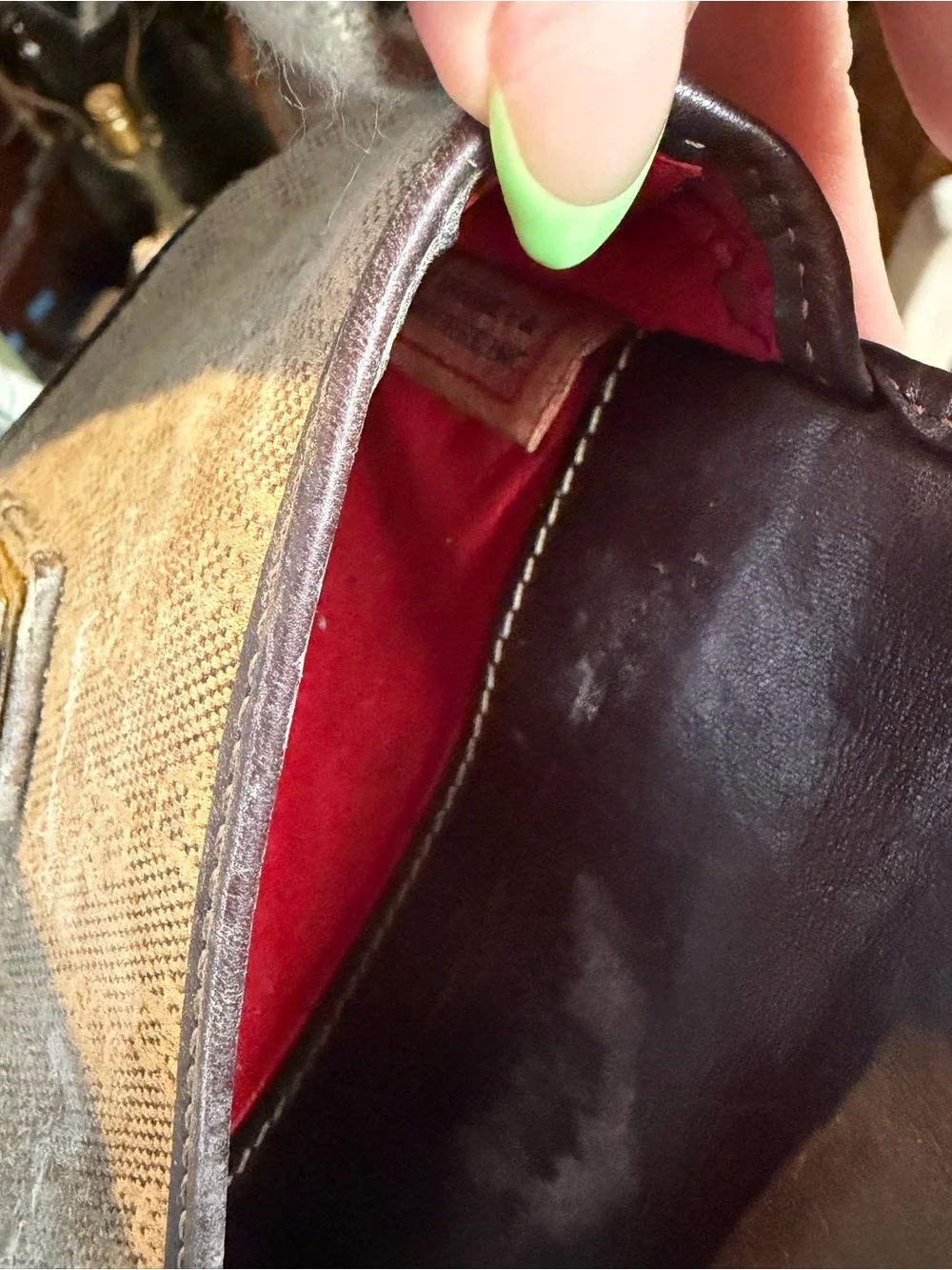 Dooney & Bourke Beige Canvas with Brown Leather Trim Crossbody